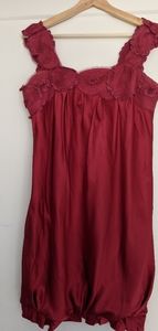 BCBG silk dress, size small, maroon